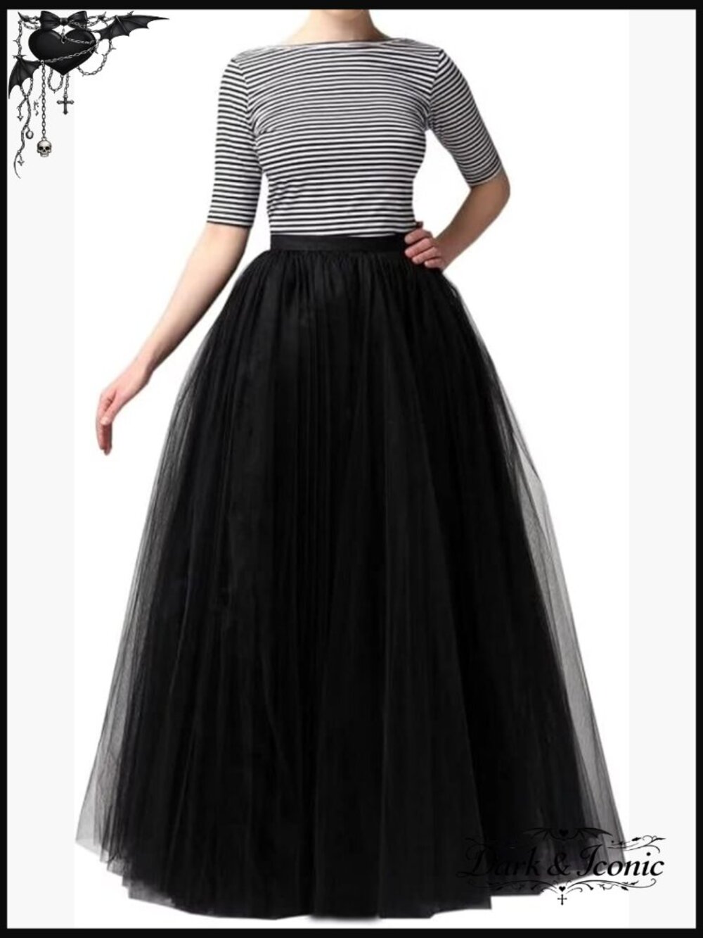 Floor-Length A-Line Tulle Skirt for Women Evening Party